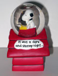 Snoopy Author 'It was a dark & stormy night' Snowglobe