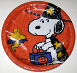 Snoopy & Woodstock in costume Halloween Plates