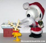 Santa Snoopy & Woodstock playset