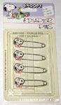 Snoopy bowtie diaper pins