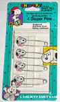 Snoopy bowtie diaper pins