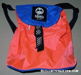 Joe Cool Knott's Berry Farm orange & blue vinyl Backpack