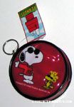 Joe Cool & Woodstock red round coin purse with keychain