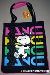Snoopy dancing on Dance background Tote Bag