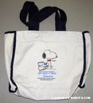 Snoopy holding briefcase Metlife Tote Bag