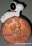 Snoopy on top of Penny