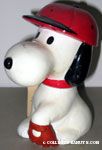 Snoopy wearing baseball glove and cap Bank