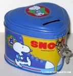 Snoopy wearing exercise clothes and sweating Canister Bank