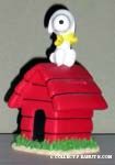 Snoopy holding Woodstock bank