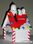 Snoopy on Candy Cane Doghouse