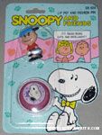 Snoopy lip pot with Charlie Brown pin