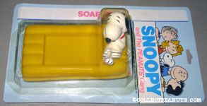 Snoopy laying on yellow raft Soap Dish