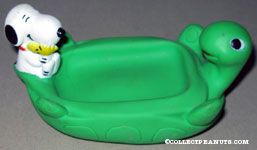 Snoopy & Woodstock sitting on turtle Soap Dish