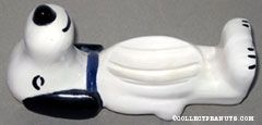 Snoopy laying on back Ceramic Soap Dish