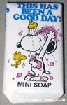 Snoopy & Woodstock taking shower 'This has been a good day' Mini Soap Bar