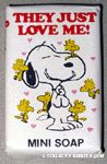 Snoopy with Woodstocks 'They Just Love Me' Mini Soap Bar