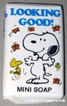 Snoopy & Woodstock with butterflies 'Looking Good' Mini Soap Bar