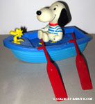 Snoopy & Woodstock in row boat Tub Toy