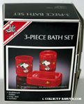 Santa Snoopy & Woodstock with Christmas Lights 3-Piece Bath Set - Cup, Soap Dish, Toothbrush Holder