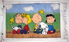 Peanuts Gang reading books Rug