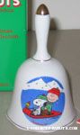 Charlie Brown, Snoopy and Woodstock on a Sled