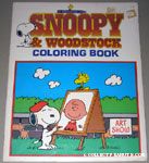 Snoopy drawing at easel Coloring Book