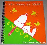 Snoopy Laying down gathering Woodstocks 1983 Week by Week Calendar