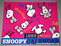 Snoopy falling 1993 Calendar