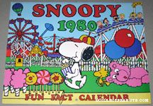 Snoopy at Carnival 1980 Fun Fact Calendar