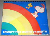 Snoopy & Woodstock on Rainbow 1982 Month by Month Calendar