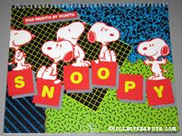 Snoopy Poses 1988 Month By Month Calendar