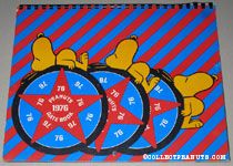 Snoopy laying on wheel 1976 Datebook