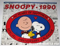 Snoopy, Charlie Brown and Woodstock 40 Years of Happiness 1990 Calendar