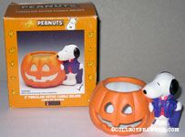 Dracula Snoopy and Jack o' lantern Candle Holder