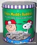 Charlie Brown & Snoopy Chex Muddy Buddies Snack Tin Canister