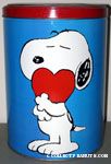 Snoopy Hugging Heart Tin Canister