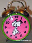 Snoopy Dancing Alarm Clock - Pink & Green