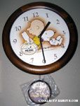 Snoopy & Charlie Brown sitting and reading Pendulum Wall Clock