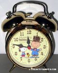 Snoopy, Charlie Brown & Woodstock Gold Anniversary Alarm Clock