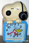 Snoopy wearing headphone and Woodstock chirping Radio Clock