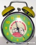 Snoopy on doghouse 'I'm Allergic to Morning' Alarm Clock