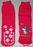Snoopy skating with Woodstock on his head Slipper Socks