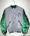 Snoopy holding hockey stick 'Snoopy's Senior World Hockey Tournament' Green and Grey Jacket