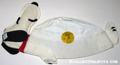 Snoopy Hat with Flying Ace pinback button