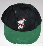 Snoopy dancing wearing stocking hat and scarf Hat