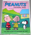 Peppermint Patty talking to Charlie Brown with Flying Ace Coloring Book