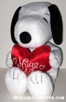 Snoopy holding heart 'Hugs & Kisses' Plush