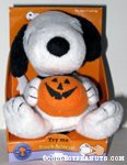 Snoopy with pumpkin touch-activated Musical Plush