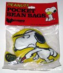 Snoopy playing Tennis Pocket Bean Bag