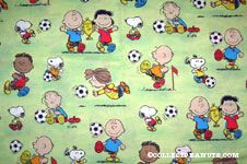 Peanuts Gang playing soccer